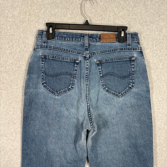 Vintage 90s Lee Jeans Womens 10 Mom Tapered High Rise Distressed Fade Worn 30x29 - Picture 11 of 14
